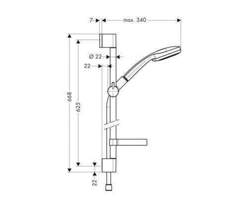 Душевой набор Hansgrohe Croma 100 27775000