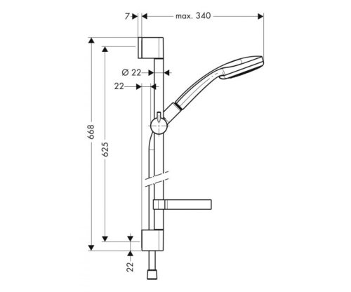 Душевой набор Hansgrohe Croma 100 27772000