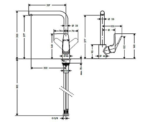 Смеситель для кухни Hansgrohe Focus 31817000