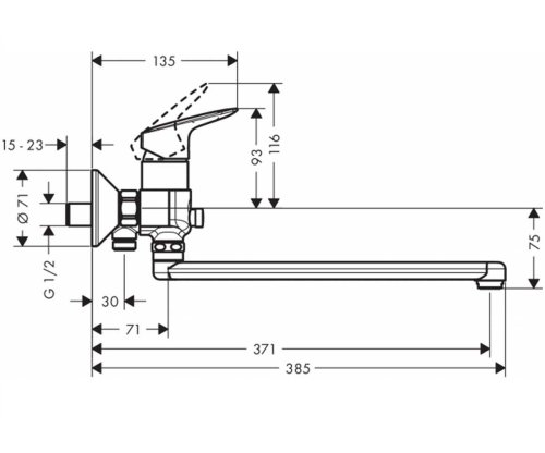 Смеситель для ванной Hansgrohe Logis 71402000