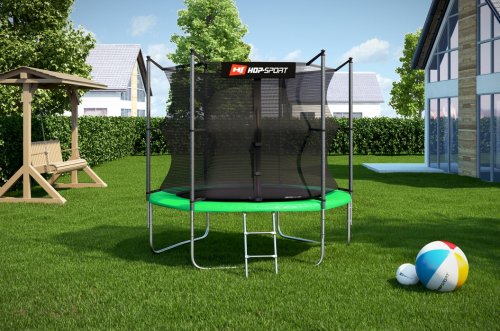Батут Hop-Sport 8 ft Green (244 см, с внутренней сеткой)