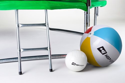 Батут Hop-Sport 8 ft Green (244 см, с внешней сеткой)