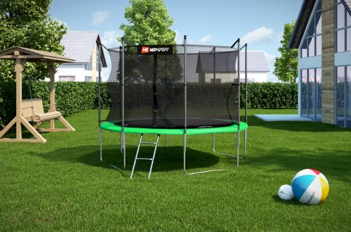 Батут Hop-Sport 10 ft Green (305 см, 4 ноги, с внутренней сеткой)