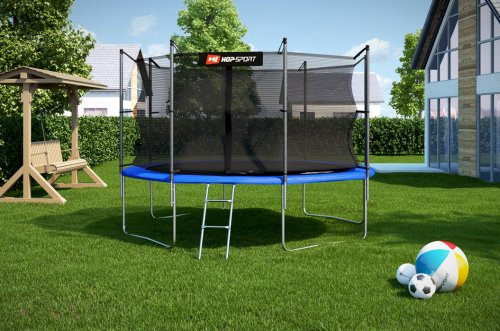 Батут Hop-Sport 12 ft Blue (366 см, с внутренней сеткой)