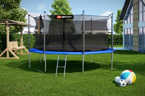 Батут Hop-Sport 14 ft Blue (427 см, с внутренней сеткой)