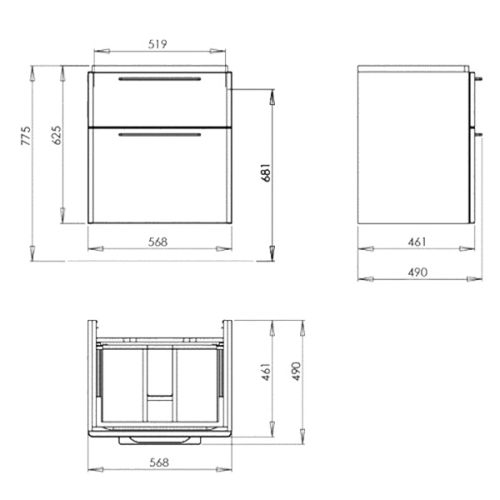 Тумба под умывальник KOLO TRAFFIC 89433000