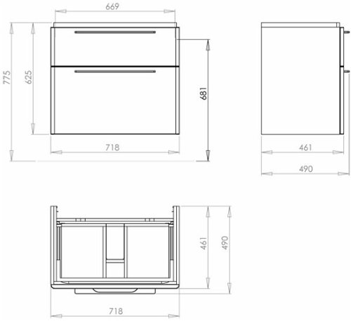 Тумба под умывальник KOLO TRAFFIC 89435000