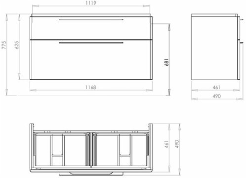 Тумба під умивальник KOLO TRAFFIC 89441000