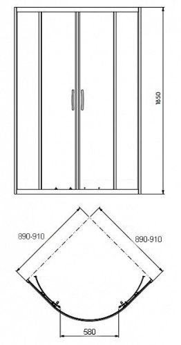 Душова кабіна KOLO REKORD PKPG90222003