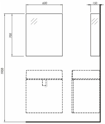 Зеркальный шкафчик KOLO TWINS 88457000