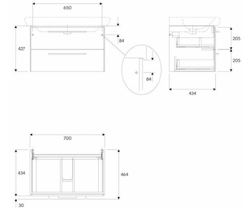 Тумба під умивальник KOLO LIFE! 89468000