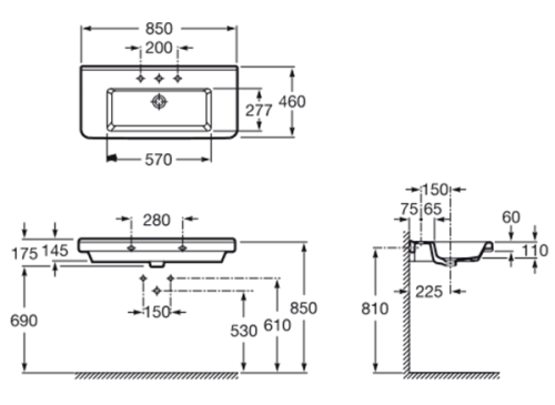Умывальник Roca DAMA-N A327781000
