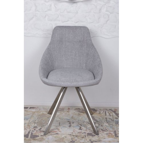 Стілець поворотний Nicolas TOLEDO рогожка світло-сірий MD000209