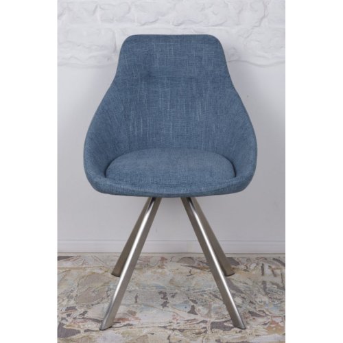 Стул поворотный Nicolas TOLEDO рогожка темно-голубой MD000239