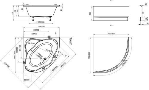 Ванна Ravak New Day 140x140