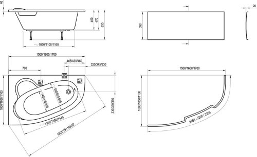 Панель для ванны Ravak Asymmetric 150 L