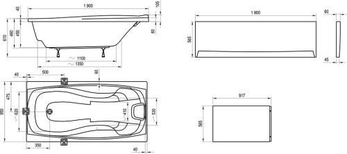 Панель для ванни Ravak XXL 95 (бічна)