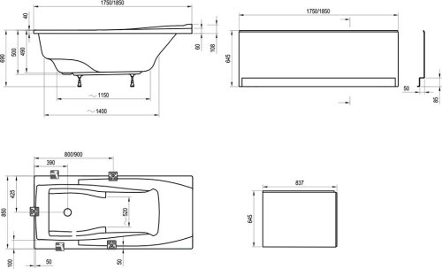Панель для ванны Ravak You 185