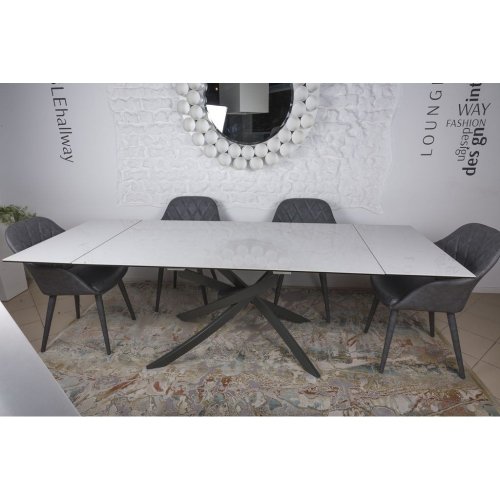 Стіл обідній Nicolas LINCOLN кераміка білий глянець MD000234