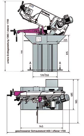 Стрічкова пила по металу OPTIsaw S275N