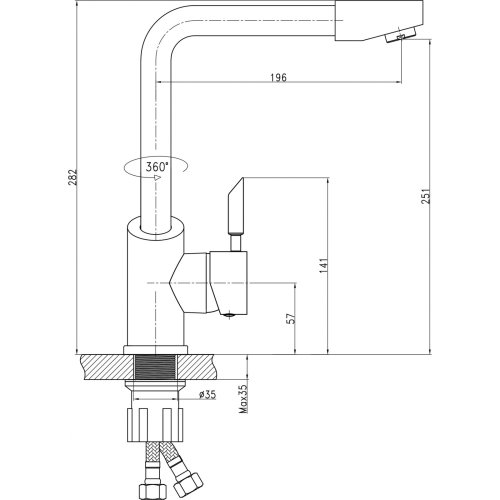 Змішувач для кухні Q-tap Elit СRM 007