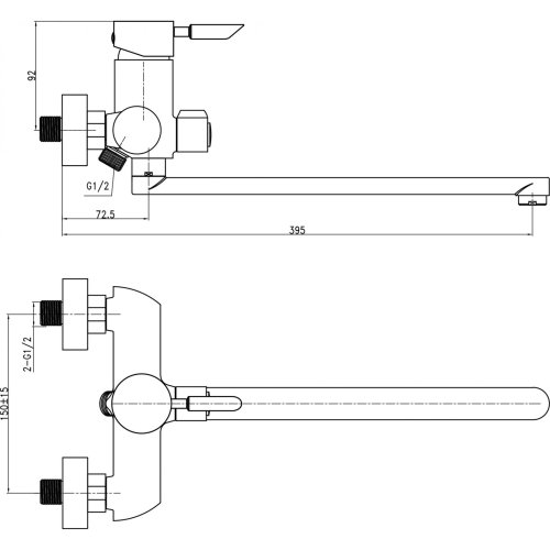 Смеситель для ванной Q-tap Elit СRM 005 NEW