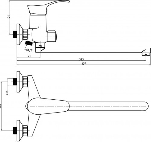 Змішувач для ванни Q-tap Eris СRM 005 NEW