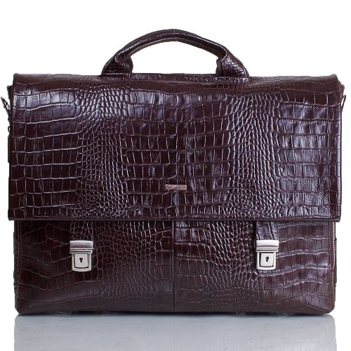 Портфель чоловічий шкіряний з відділенням для ноутбука DESISAN SHI1315-19-10KR