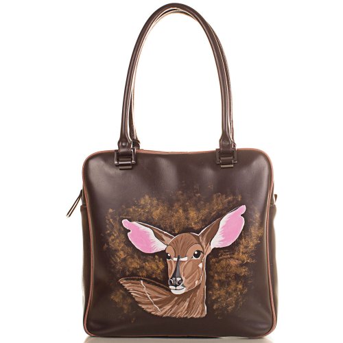 Женская дизайнерская кожаная сумка с ручной росписью GALA GURIANOFF GG1257