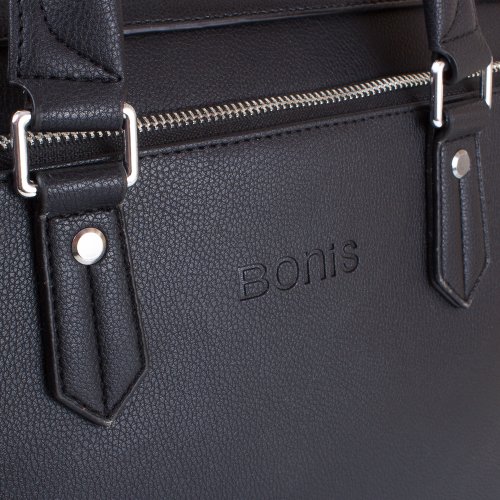 Мужская сумка из качественного кожезаменителя с карманом для ноутбука с диагональю экрана до 12,6" BONIS SHI1641-3