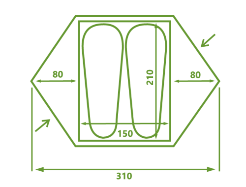 Палатка Mousson DELTA 2 Orange