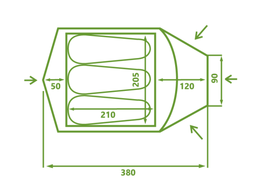 Палатка Mousson ATLANT 3 Orange