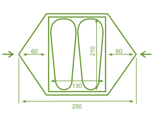 Палатка Mousson AZIMUT 2 Khaki