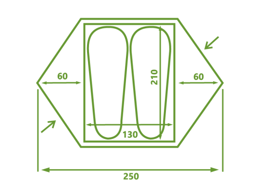 Палатка Mousson AZIMUT 3 Khaki