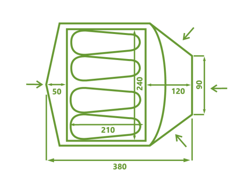 Палатка Mousson ATLANT 4 AL Khaki
