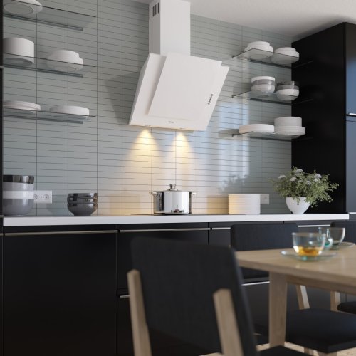 Вытяжка декоративная наклонная Eleyus Titan A 750 LED SMD 60 WH