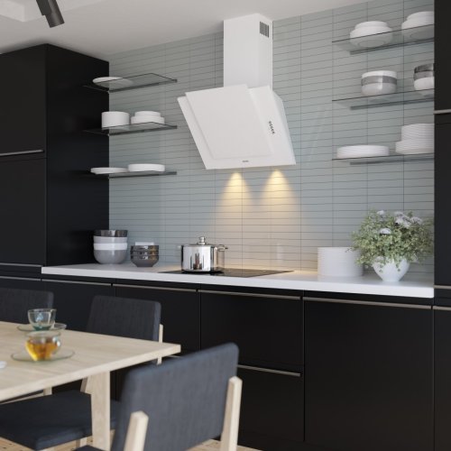 Вытяжка декоративная наклонная Eleyus Titan A 750 LED SMD 60 WH