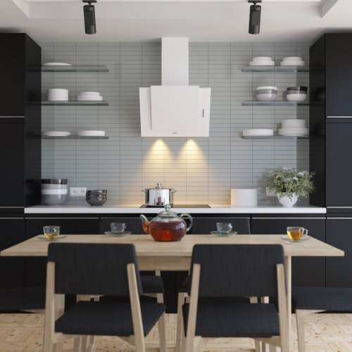 Вытяжка декоративная наклонная Eleyus Titan A 750 LED SMD 60 WH