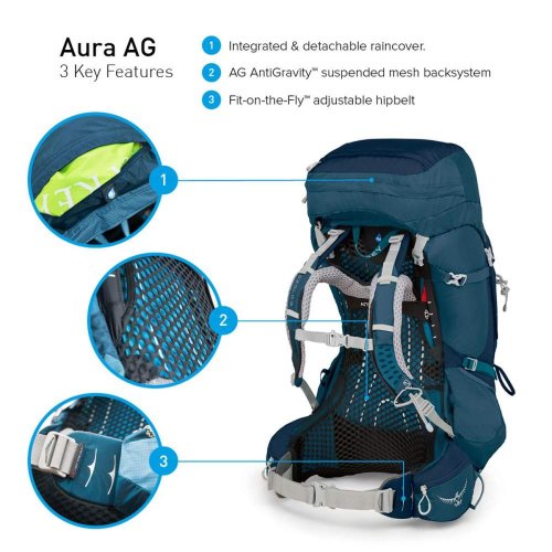 Рюкзак Osprey Aura AG 65 Challenger Blue WS