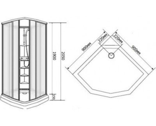 Душевая кабина Eger Sharkeza 599-8005