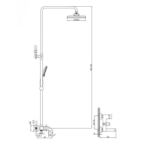 Душова кабіна Eger Csardas + піддон + душова система Bila Desne