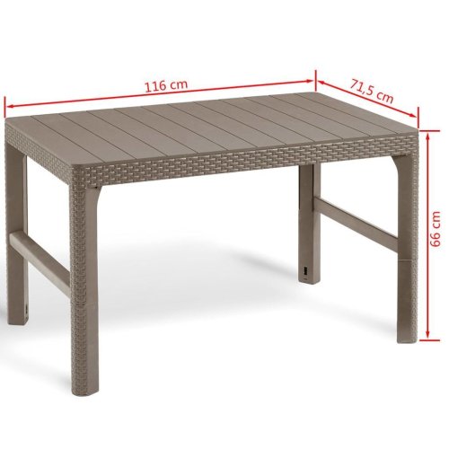 Стол Keter Lyon Rattan Table Бежевый