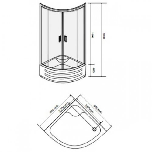 Душова кабіна Eger Tisza Mely 599-187