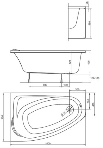 Панель для ванни Kolo Mystery PWA3740000