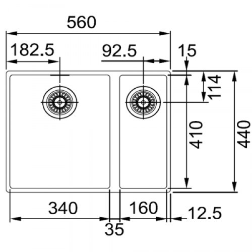Мойка Franke Sirius SID 160 Черный (125.0395.609)