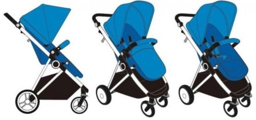Универсальная коляска 2 в 1 Miqilong Mi baby T800 Blue (T800-U2-BL01)