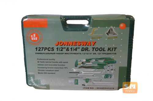 Универсальный набор инструментов, 127 предметов JONNESWAY S04H524127S