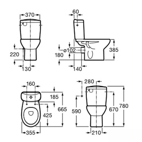 Унитаз Roca Victoria A34940200UP