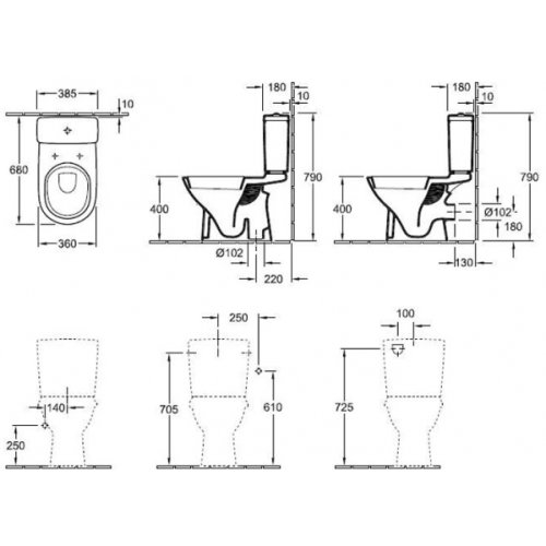Унитаз Villeroy&Boch O.Novo 5661T301