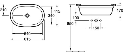 Умывальник Villeroy&Boch Architectura 41766001